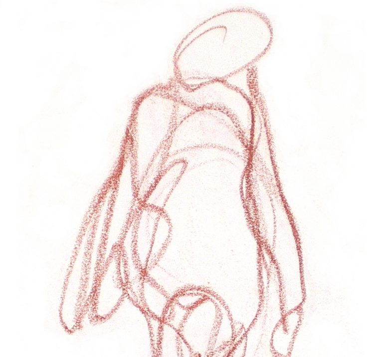 Fünf-Sekunden-Skizze eines Menschen